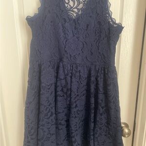 Maurices Elegant Navy Lace Dress